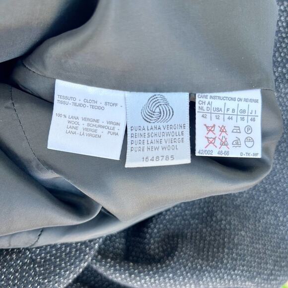 MaxMara Virgin Wool Tweed Sleeveless Shift Mini Dress Size 12 - Picture 9 of 11